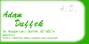 adam duffek business card